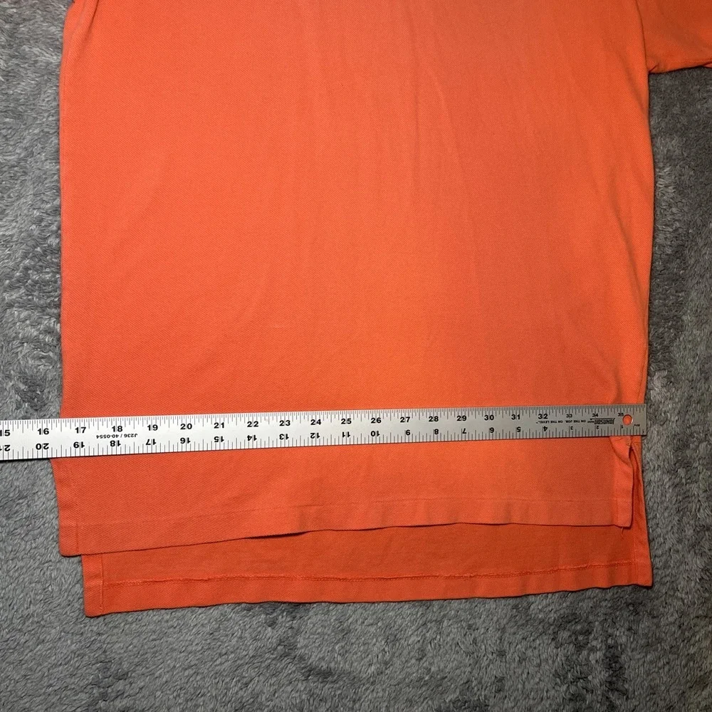 Vintage Polo By Ralph Lauren Men's SZ S Orange Short Sleeve Blue Pony Shirt